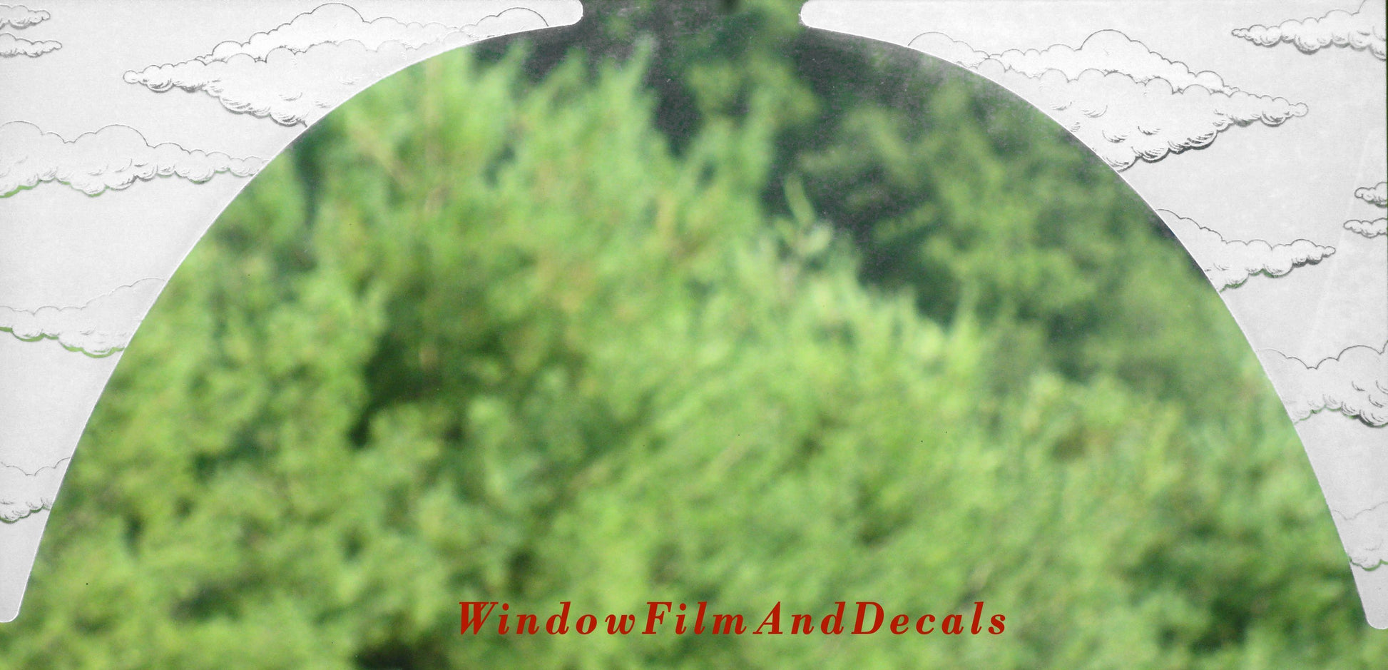 Clouds Corners Set of 2 Static Cling Decals