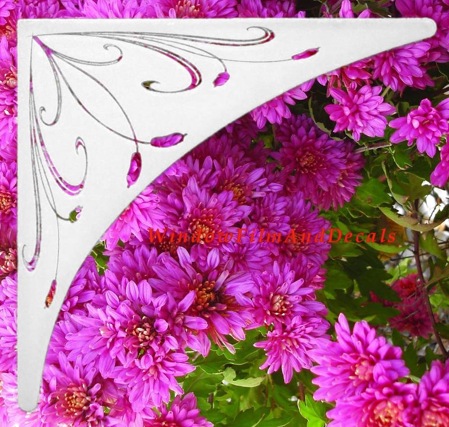 Decorative Static Cling Window Film corners
