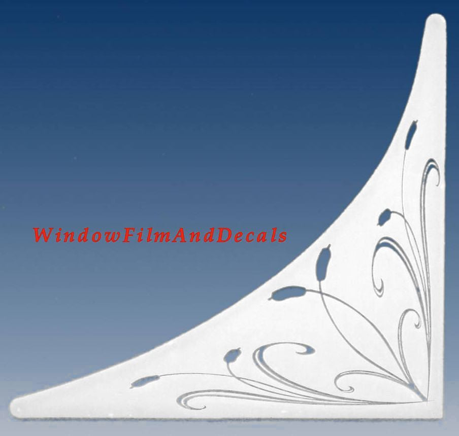 Etched Glass Decorative Static Cling Corners