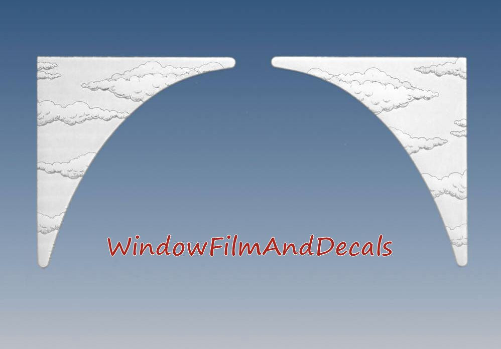Set of Clouds Static Cling Vinyl Corners