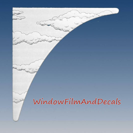 Static Cling Vinyl Window Film Corners Clouds