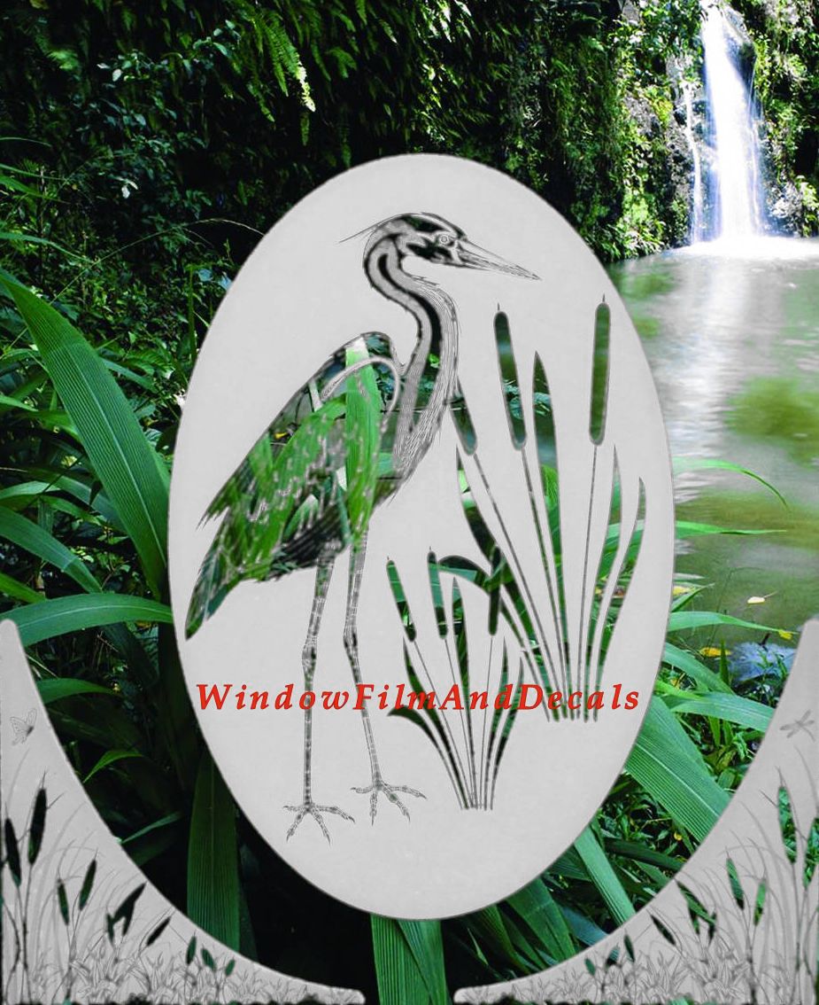 Cattail Corners with Egret Oval Decal