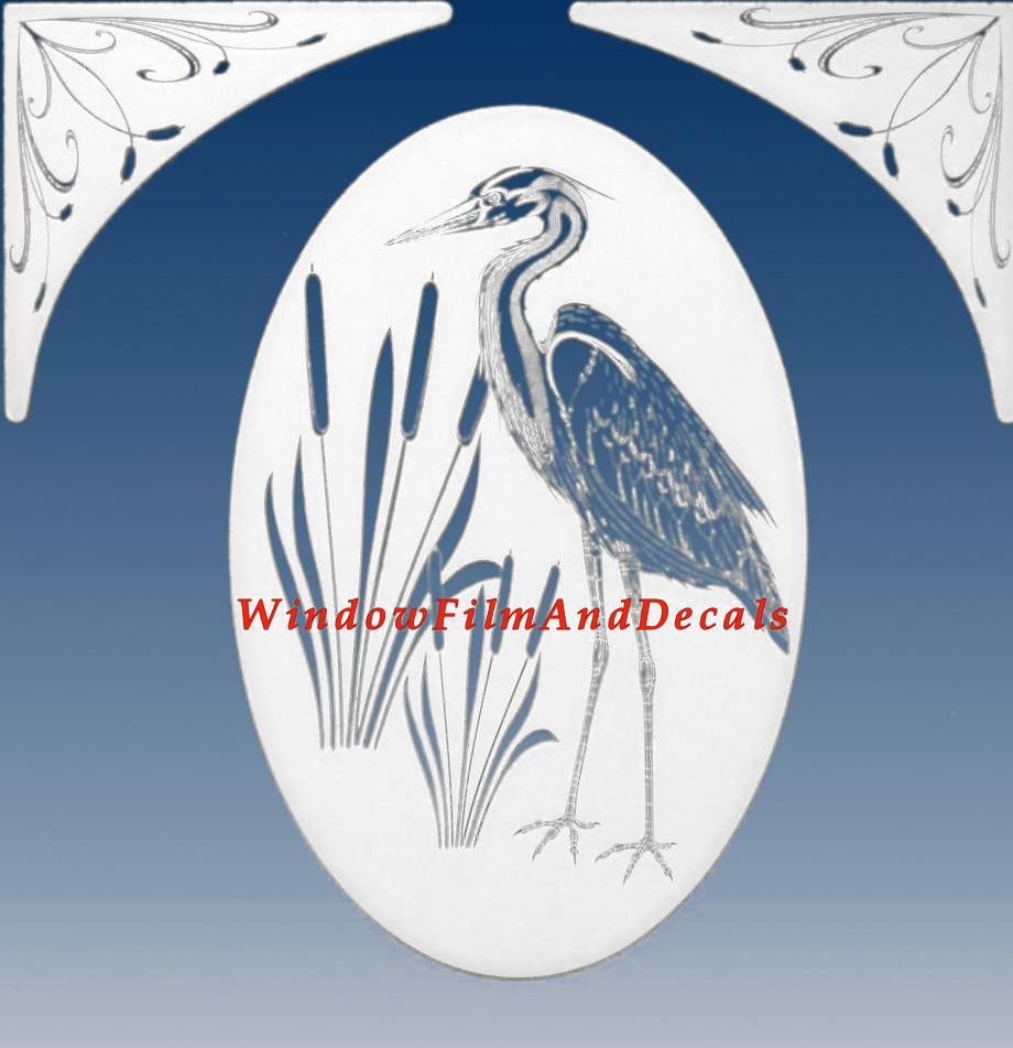 clear and white static cling window decal ovals and corners