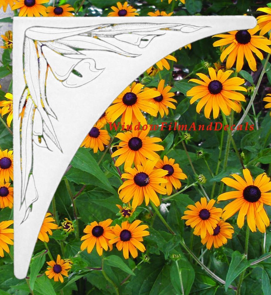 Lily Window Film Static Cling Decal Corners (Set of 2)