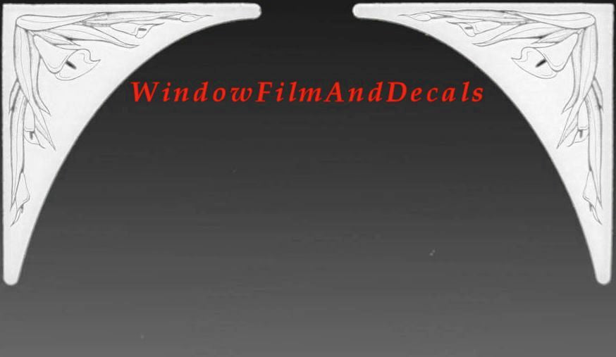Lily Window Film Static Cling Decal Corners (Set of 2)