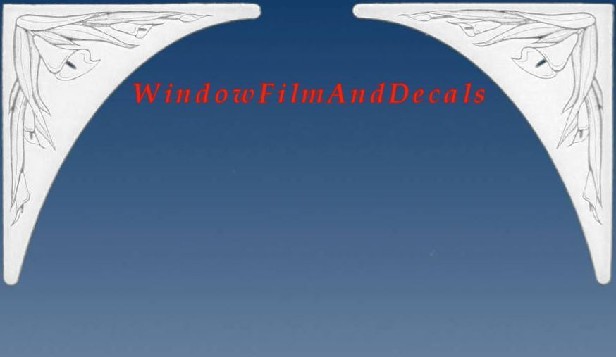 Lily Window Film Static Cling Decal Corners (Set of 2)