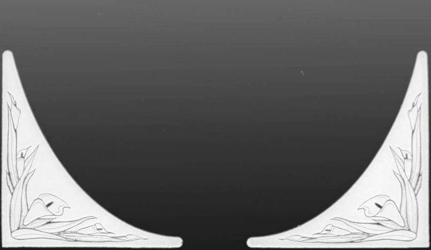 Lily Window Film Static Cling Decal Corners (Set of 2)