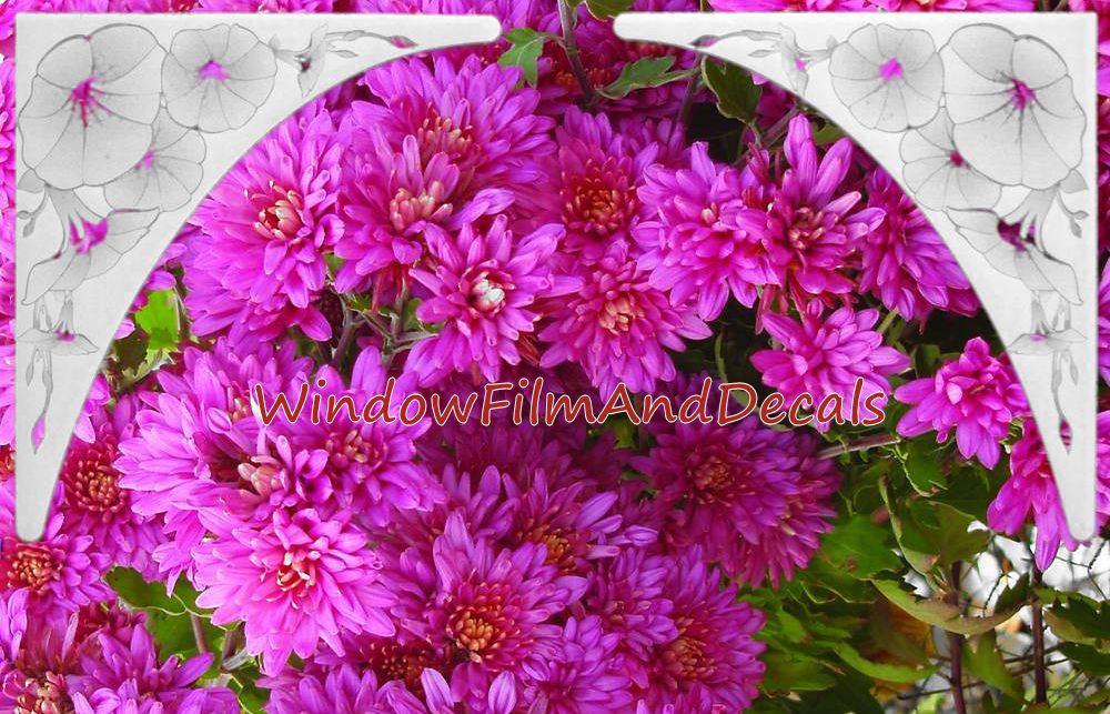 Morning Glory Static Cling Window Decal Corners (Set of 2)