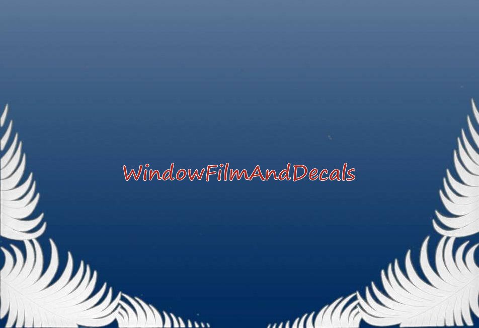 Palm Leaves Reversed Static Cling Window Film Decal Corners (Set of 2)
