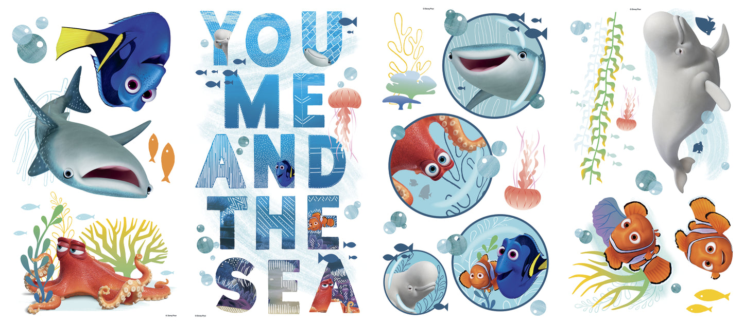 Finding Dory You Me and the Sea Peel and Stick Wall Decals