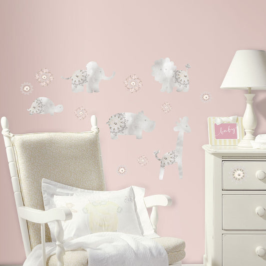 wall decals for nursery wall sticker decal nursery décor baby bedroom animal stickers watercolor baby animals