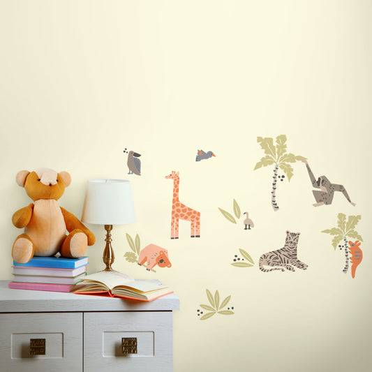DwellStudio Jungle Animals Peel and Stick Wall Decals