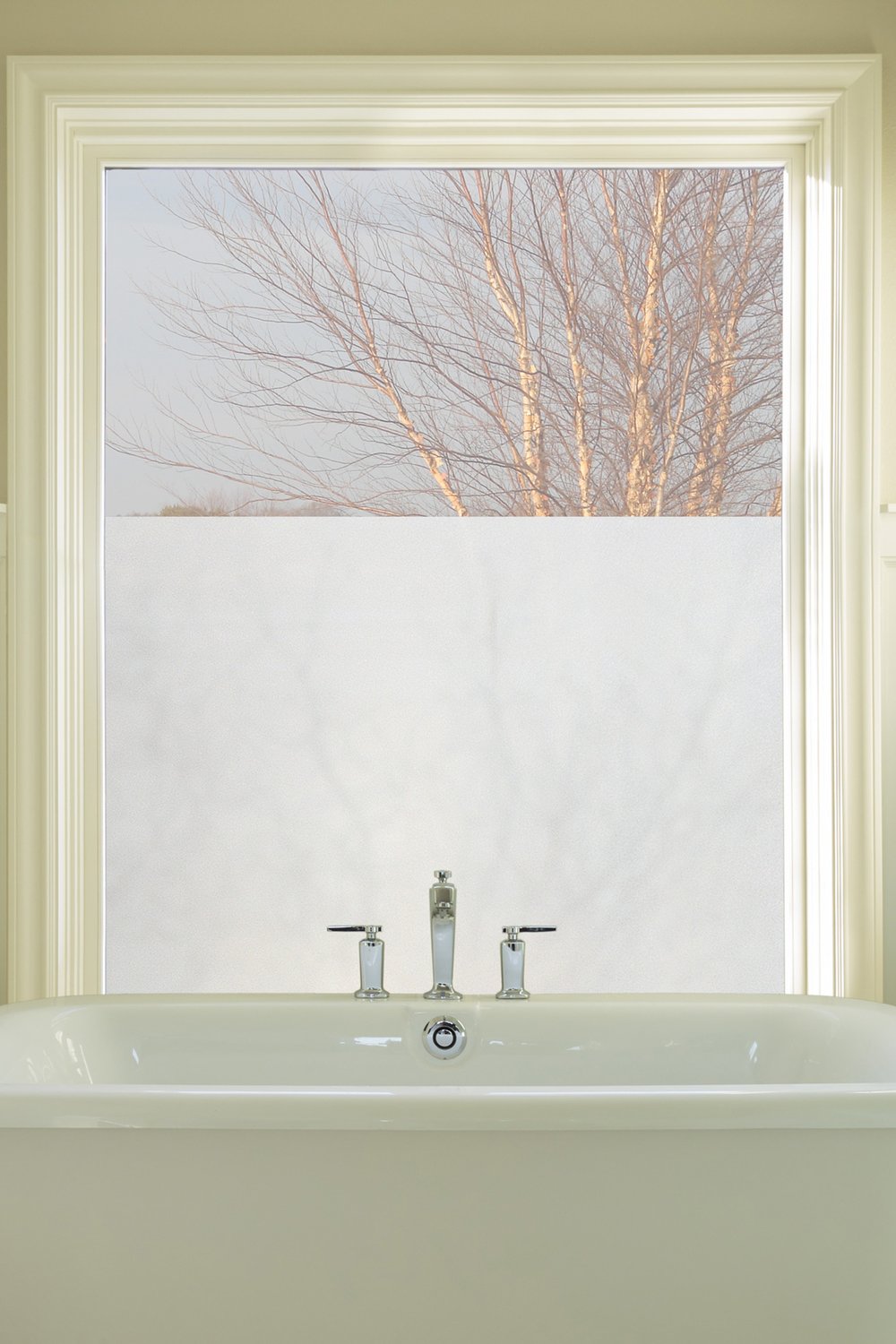 Etched Glass Privacy Static Cling Decorative Window Film
