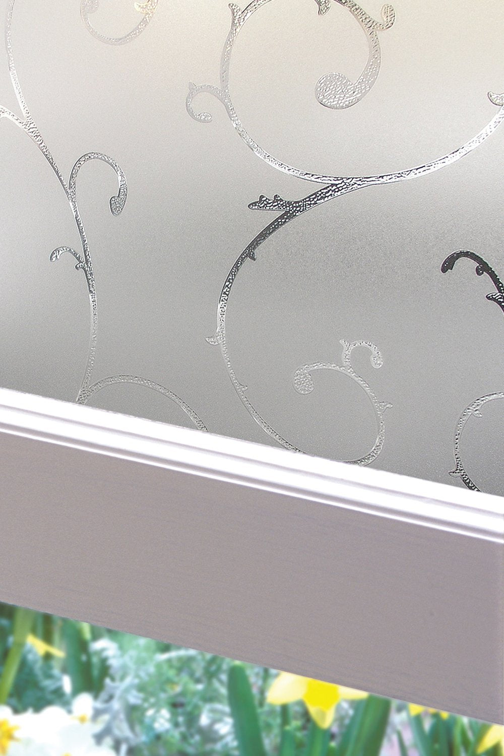 Etched Lace Static Cling Decorative Window Film