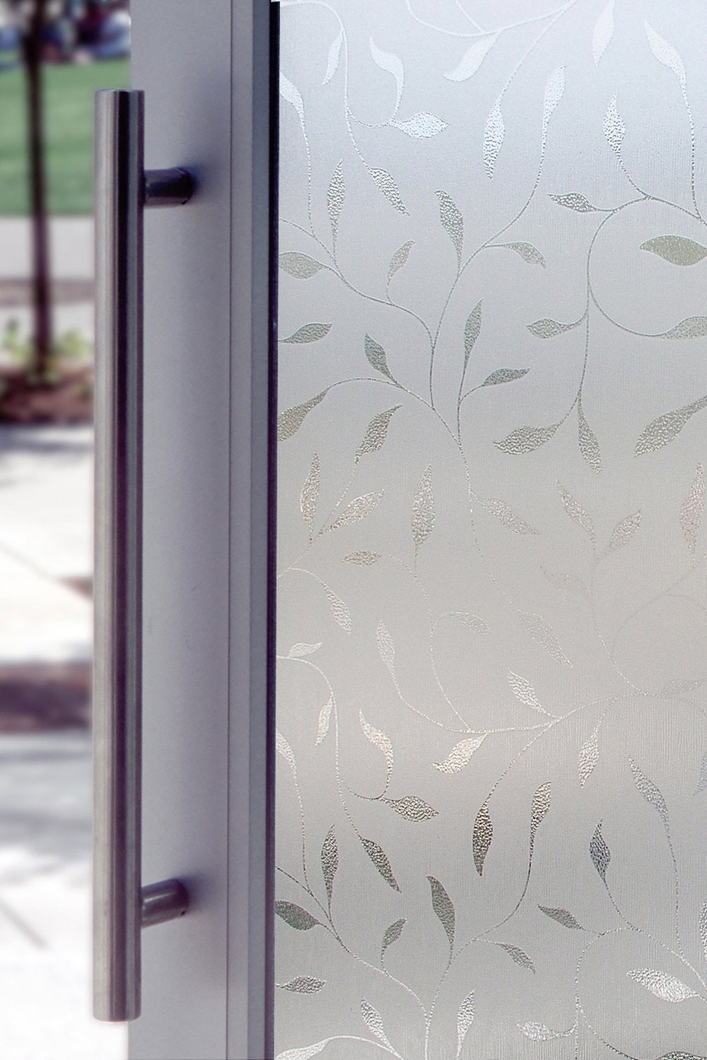 Etched Leaf Static Cling Decorative Window Film 24" x 36"