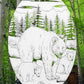 Bears Etched Glass Window Decal on Window 