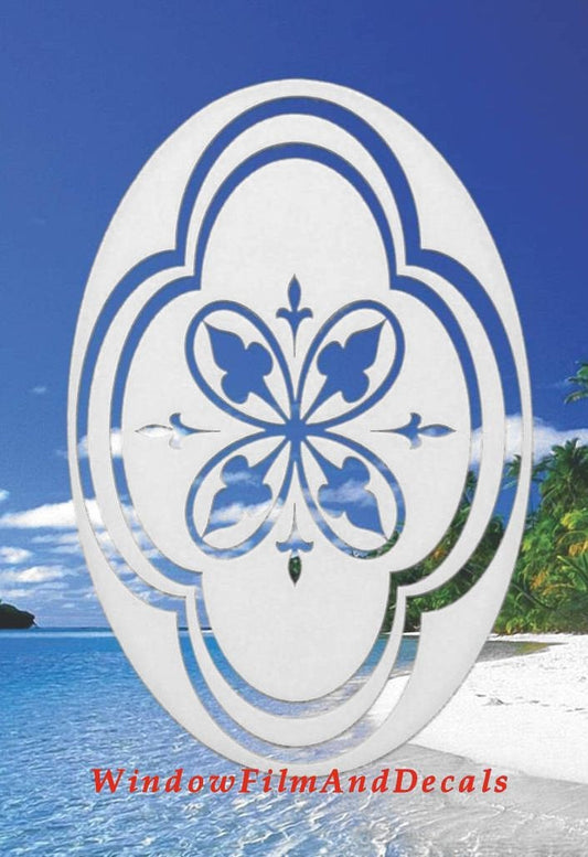 Oval Static Cling Decorative Window Decal