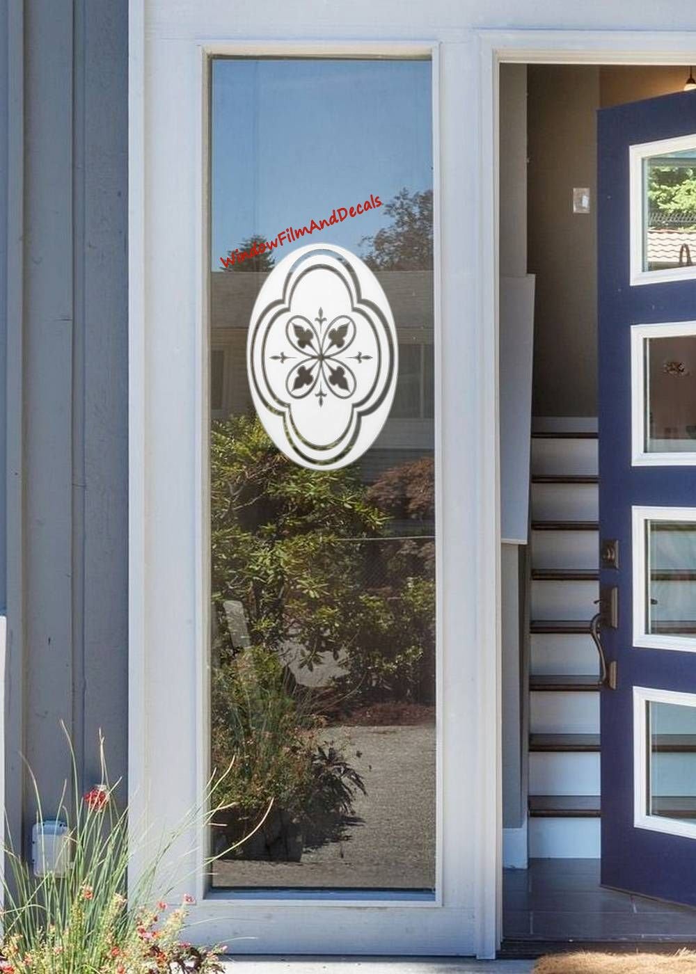 Oval Decorative Static Clings for Glass Doors