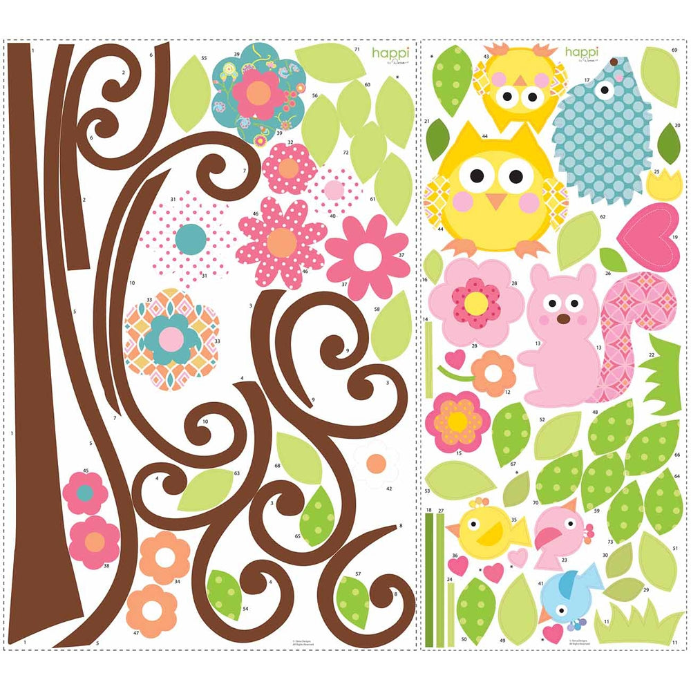 Scroll Tree MegaPack Peel and Stick Wall Decal Mural