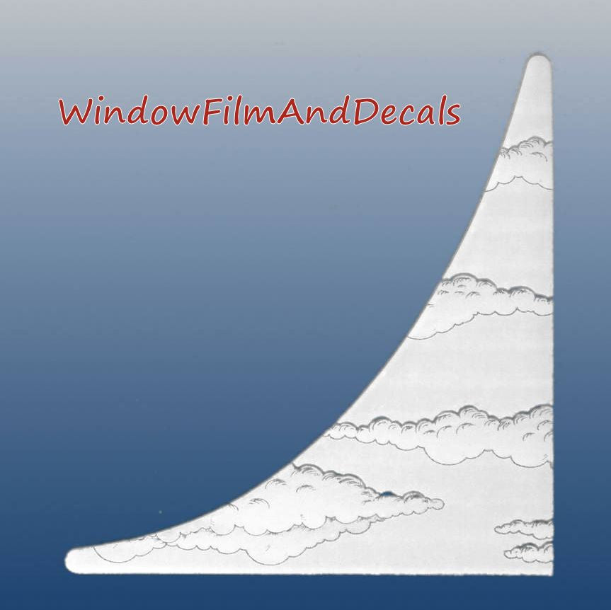 Clouds Static Cling Window Film Decal Corners (Set of 2)