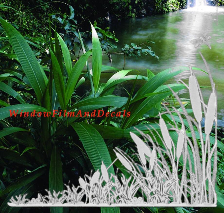 Cattails Static Cling Decals Can be Used on Mirrors and Glass
