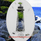 Lighthouse Oval Static Cling Window Decal - White w/Clear Design