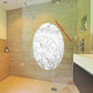 Manatee Scene Oval Static Cling Window Decal - White w/Clear Design