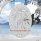 Palm Leaves Static Cling Window Film Decal Corners (Set of 2)