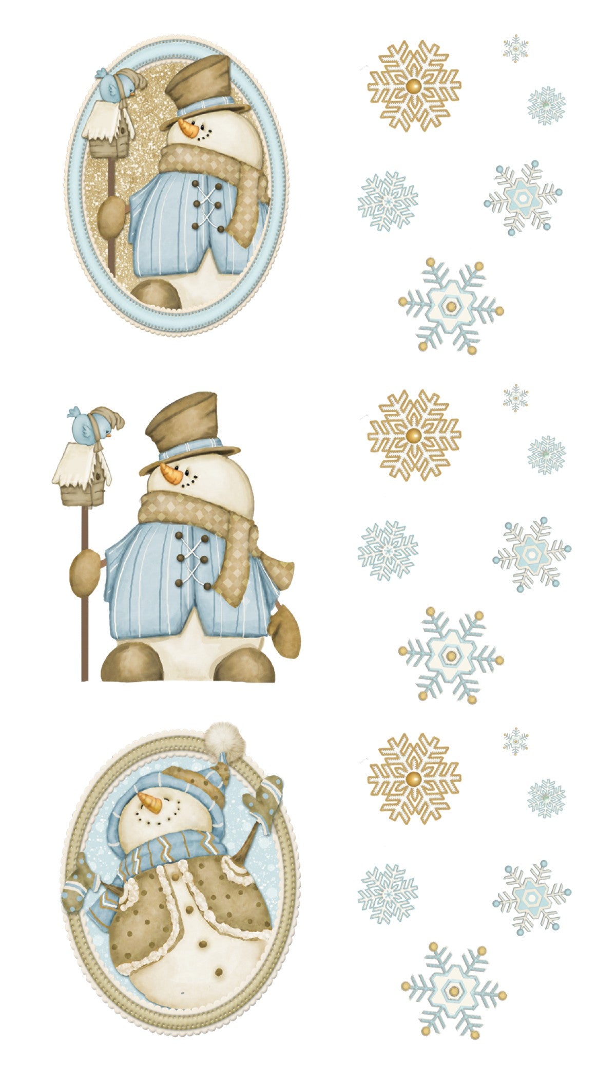 Happy Snowmen Peel and Stick Wall Decals