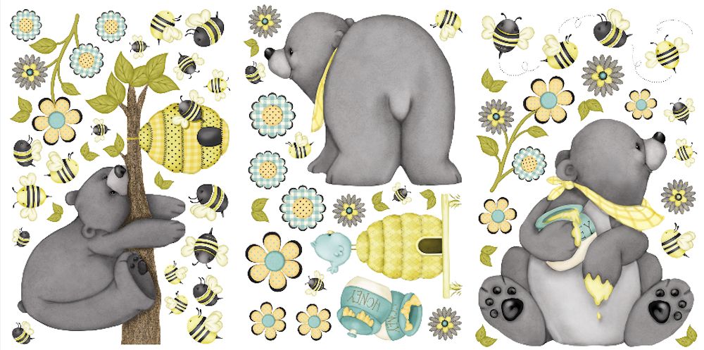 Patchwork Honey Peel and Stick Wall Decals