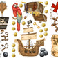 Pirate Treasures Peel and Stick Wall Decals