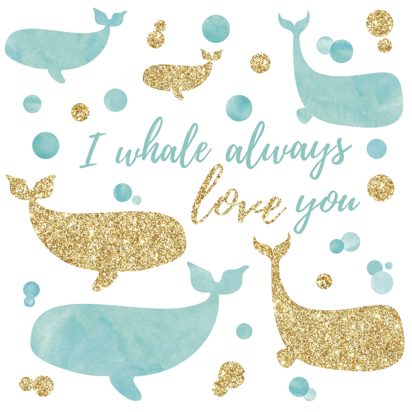 I Whale Always Love You Peel and Stick Wall Decals