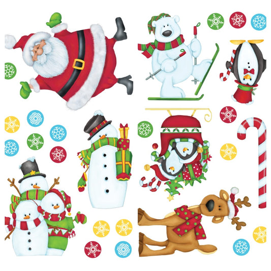 Christmas wall decals for bedroom wall sticker decal Christmas santa decorations Christmas stickers