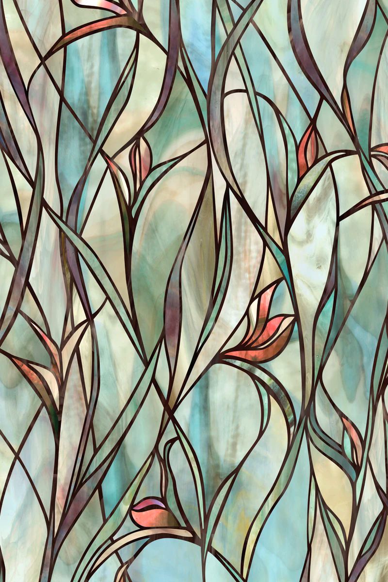 Stained glass window cling vinyl window film to keep heat out room darkening window film for privacy control window film