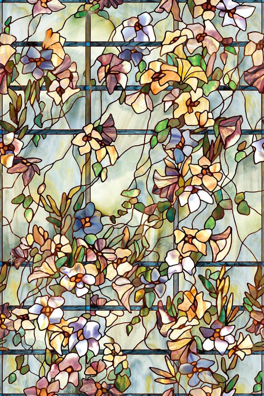 Stained glass window cling vinyl window film to keep heat out room darkening window film for privacy control window film