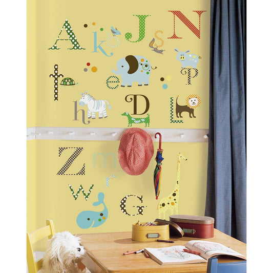 Animal Alphabet Peel and Stick Wall Decals