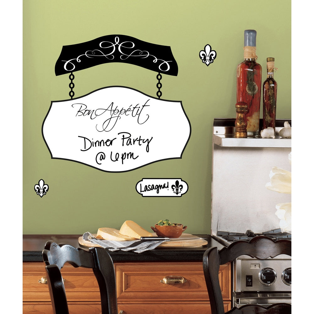 Bon Appetit Dry Erase Board Giant Peel and Stick Wall Decal