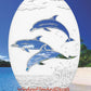 Beautiful Dolphins Jumping Decal on Boat Glass