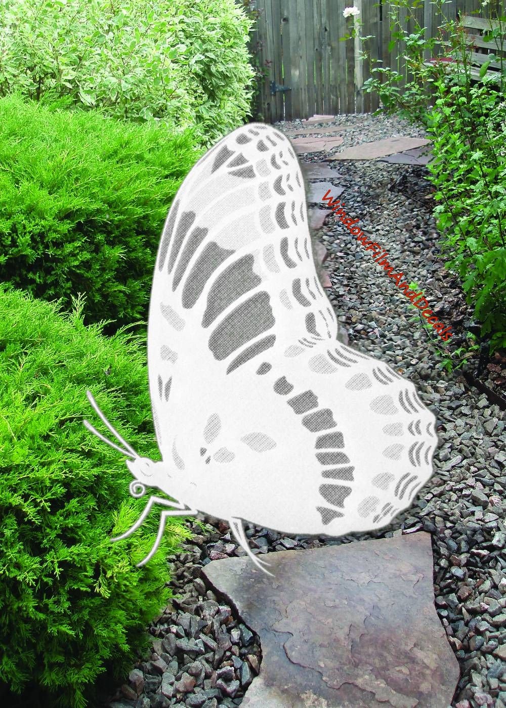 4 inch by 6 inch Small Butterfly Window Decal
