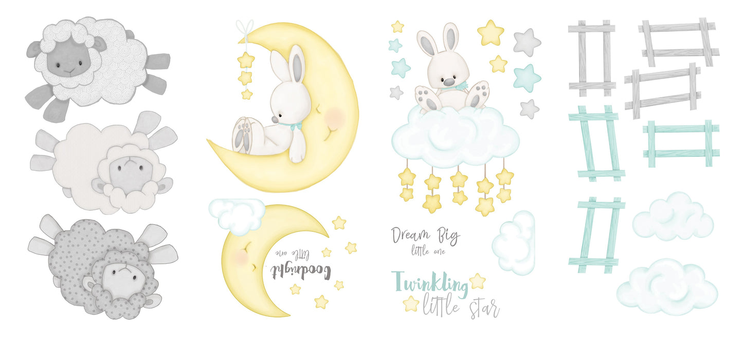 Sweet Dreams Giant Peel and Stick Wall Decals Set